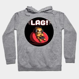 Lag! Cute Funny Cool Gaming Lover Bear Quote Animal Lover Artwork Hoodie